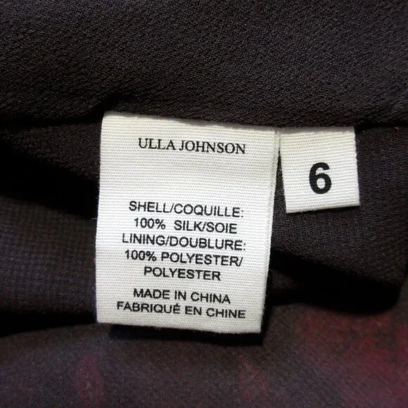 NWT Ulla Johnson Aliya in Fuchsia Diamond Print Silk Chiffon Dress 6 $665 - Picture 8 of 9